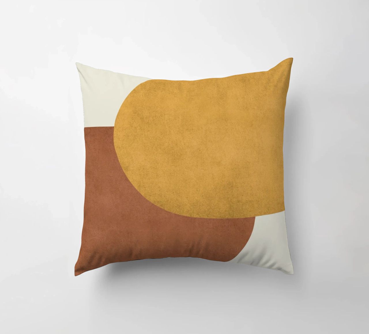 Halfmoon Colorblock - Oro Marrone cuscino da MoonlightPrint