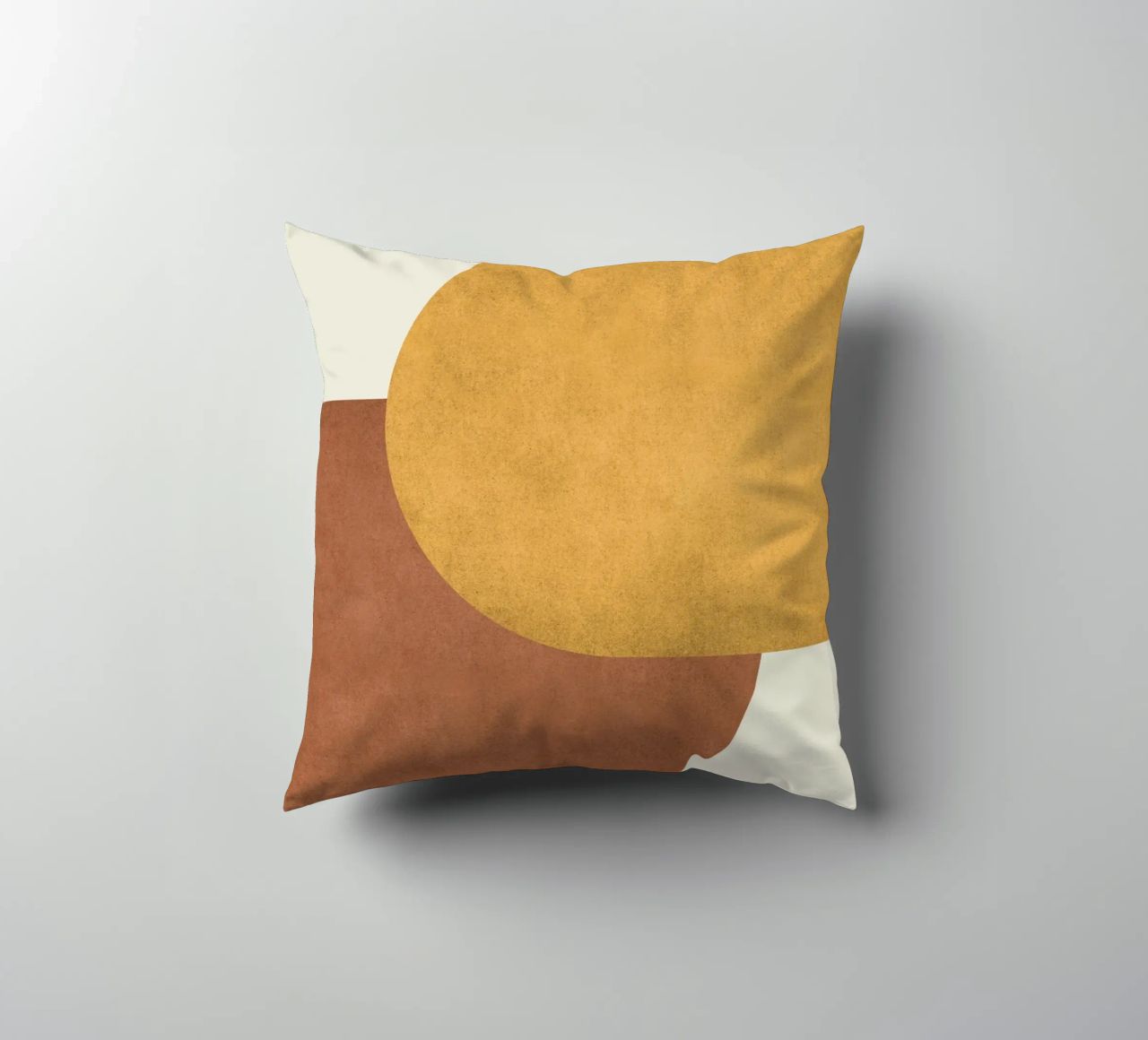 Halfmoon Colorblock - Oro Marrone cuscino da MoonlightPrint
