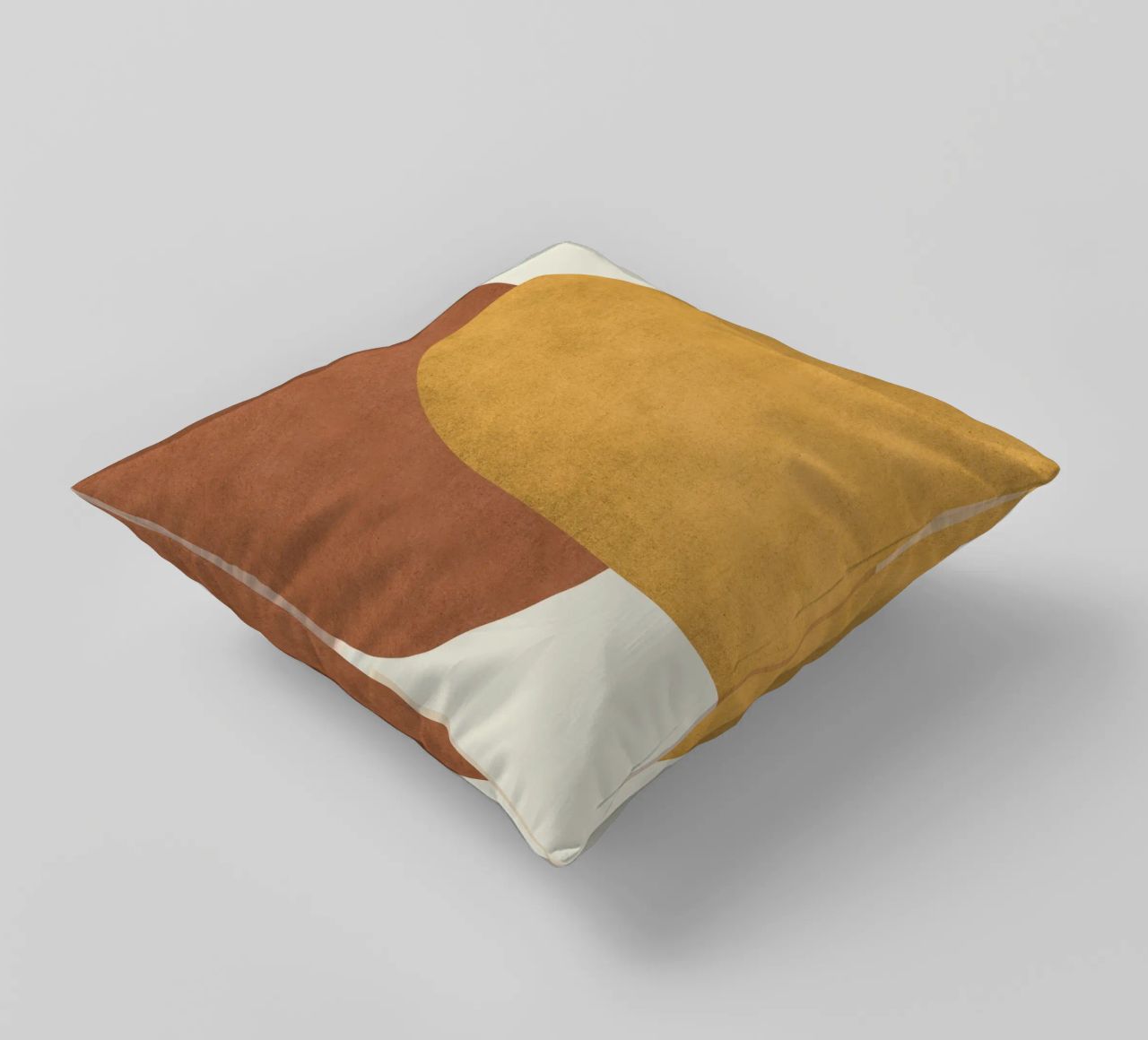 Halfmoon Colorblock - Oro Marrone cuscino da MoonlightPrint