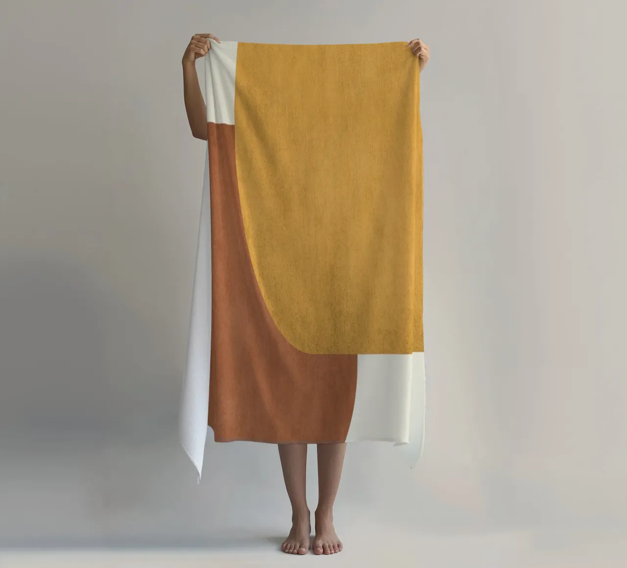 Halfmoon Colorblock - Oro Marrone telo mare da MoonlightPrint