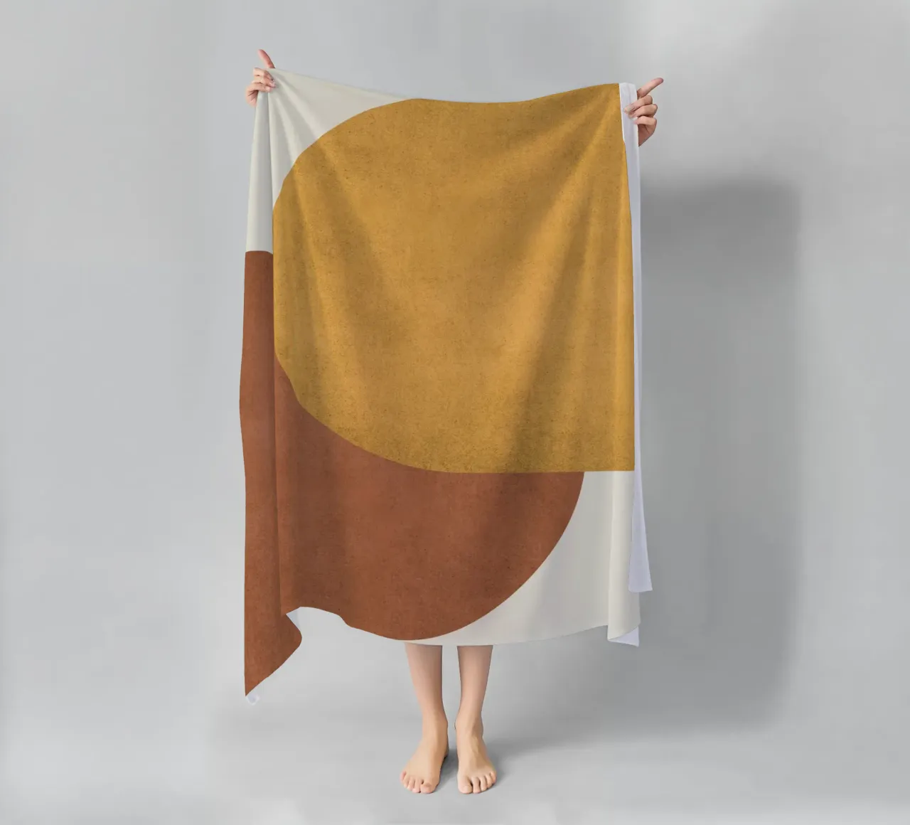 Halfmoon Colorblock - Oro Marrone telo mare da MoonlightPrint