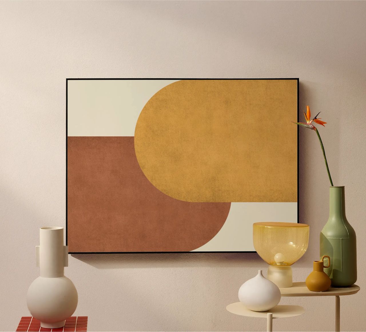 Halfmoon Colorblock - Oro Marrone plexiglass da MoonlightPrint