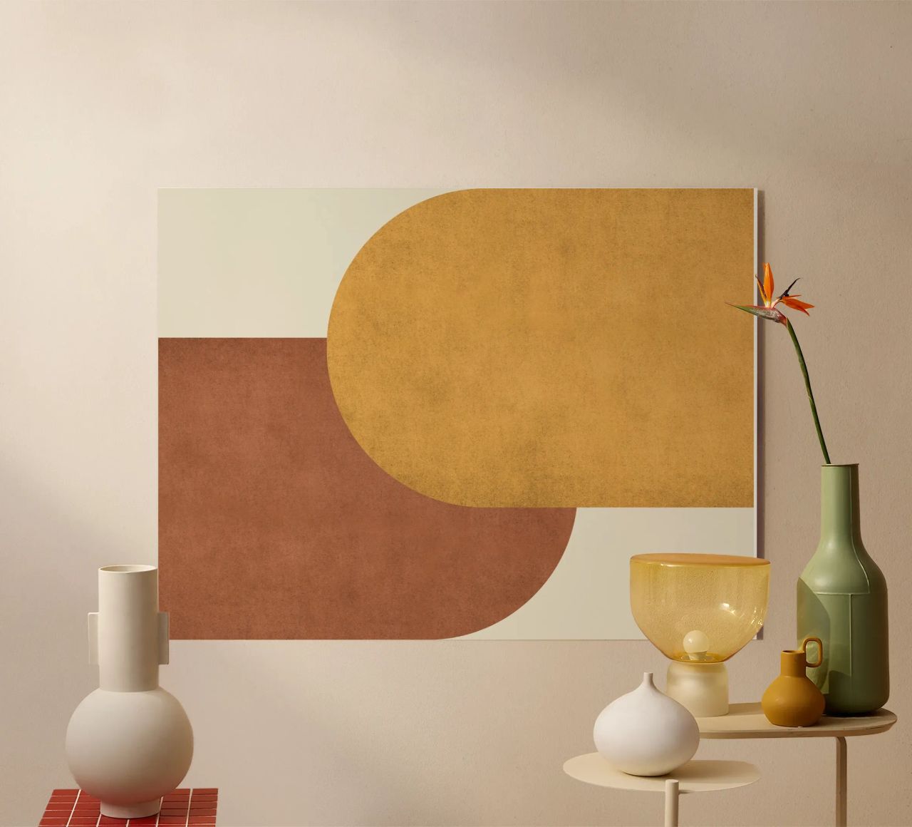 Halfmoon Colorblock - Oro Marrone plexiglass da MoonlightPrint