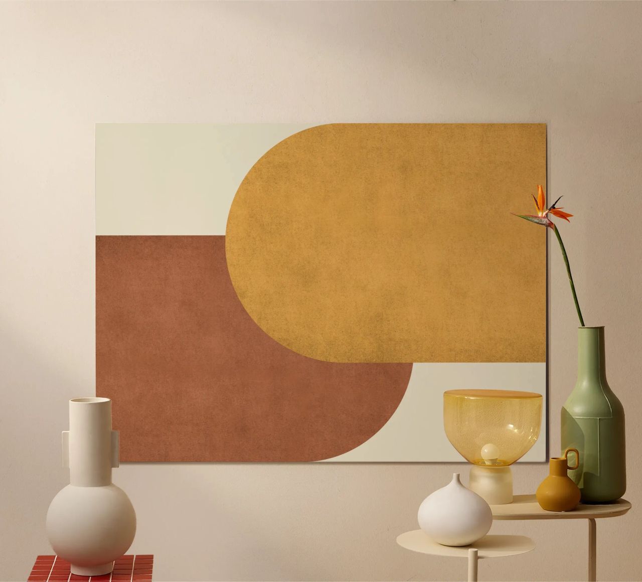 Halfmoon Colorblock - Oro Marrone carta hahnemühle da MoonlightPrint