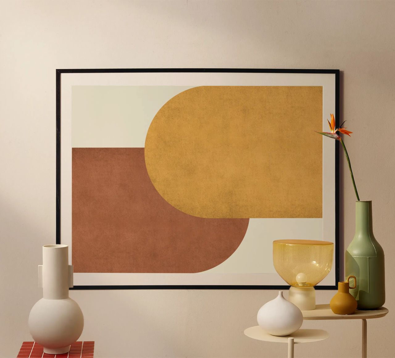 Halfmoon Colorblock - Oro Marrone carta hahnemühle da MoonlightPrint