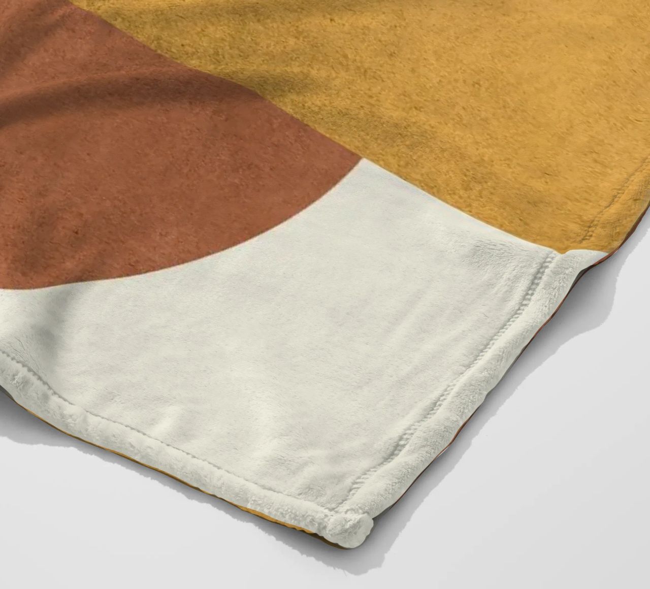 Halfmoon Colorblock - Oro Marrone coperta in pile da MoonlightPrint