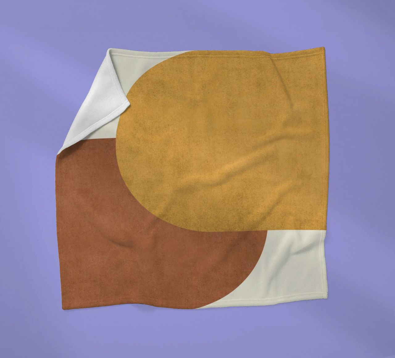 Halfmoon Colorblock - Oro Marrone coperta in pile da MoonlightPrint