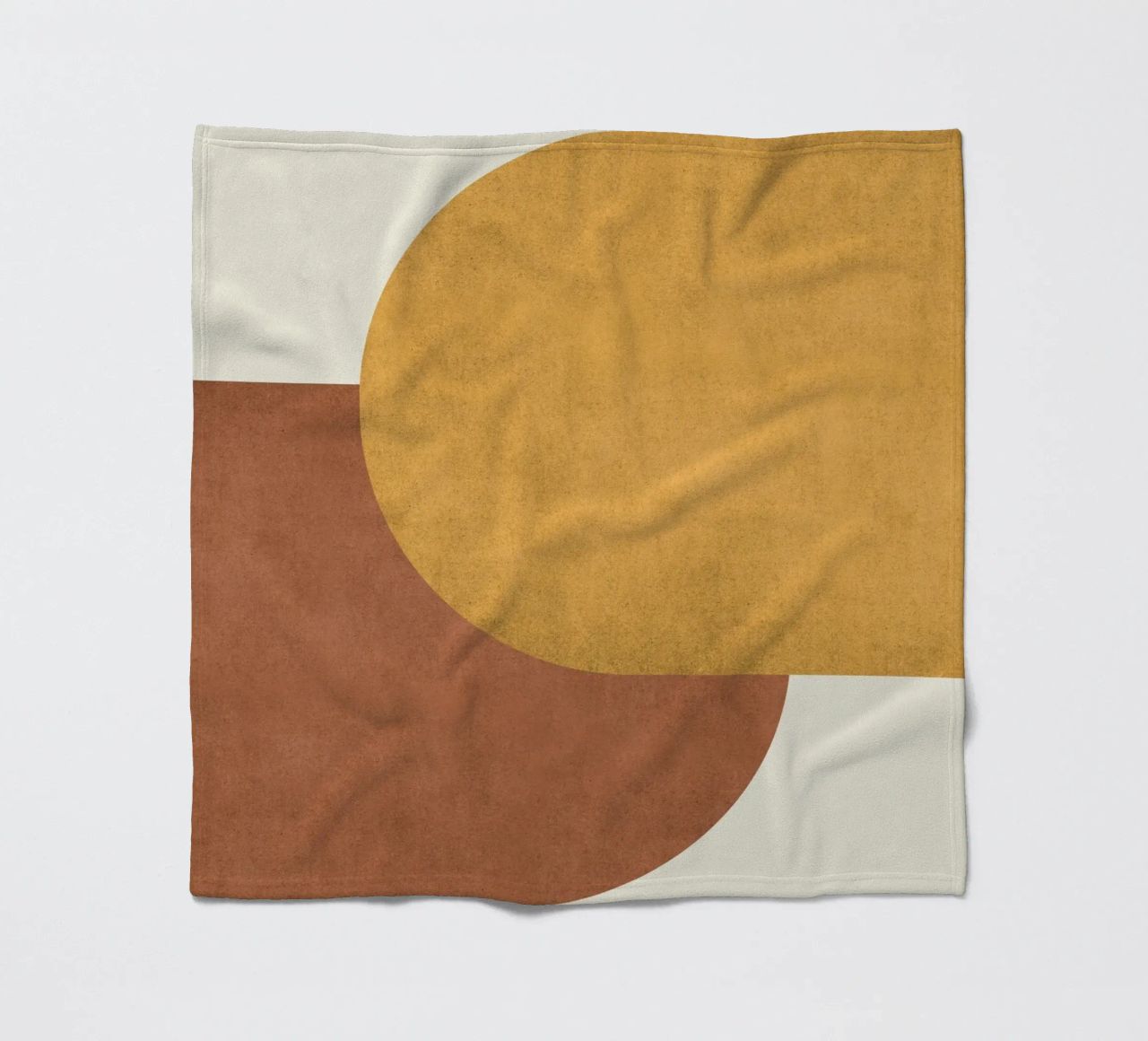 Halfmoon Colorblock - Oro Marrone coperta in pile da MoonlightPrint