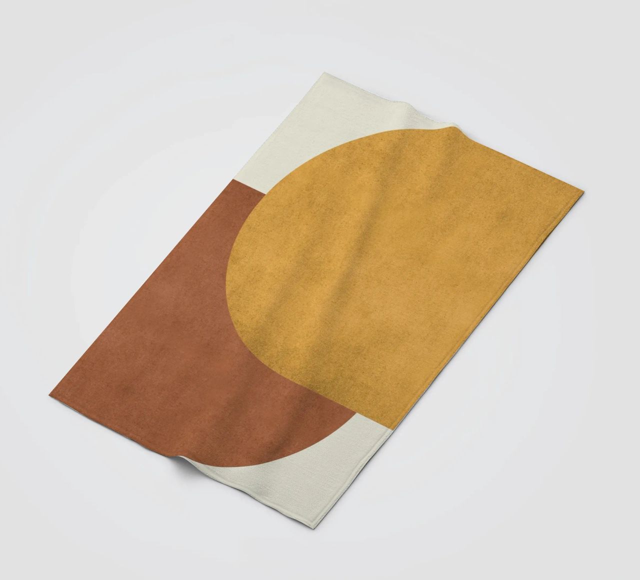 Halfmoon Colorblock - Oro Marrone coperta in pile da MoonlightPrint