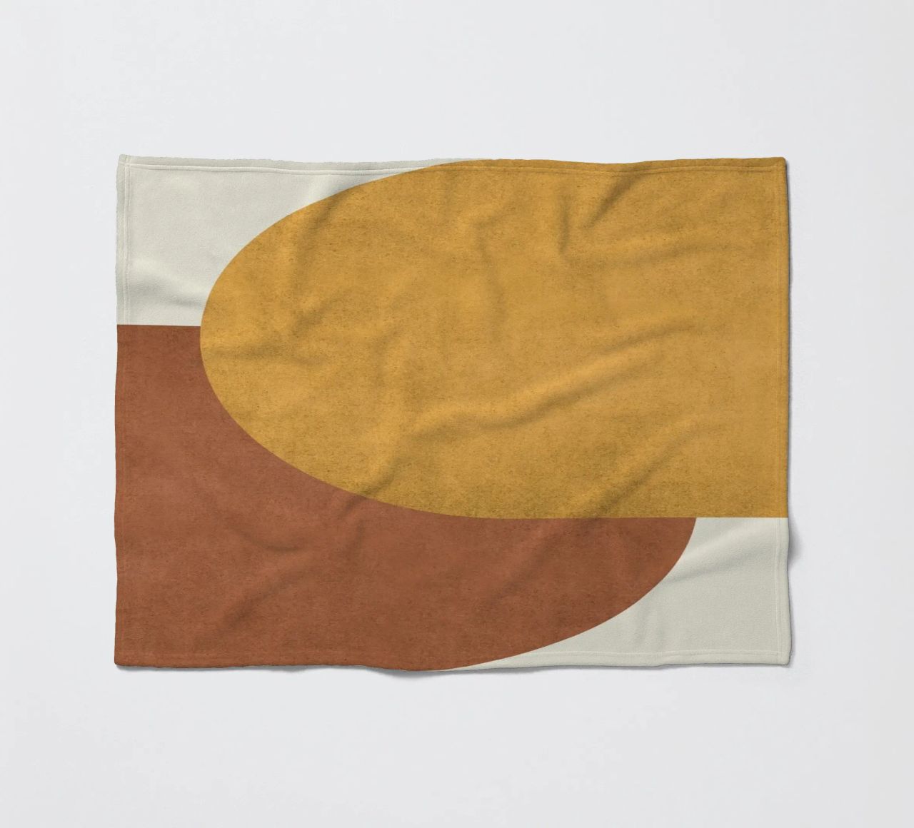 Halfmoon Colorblock - Oro Marrone coperta in pile da MoonlightPrint