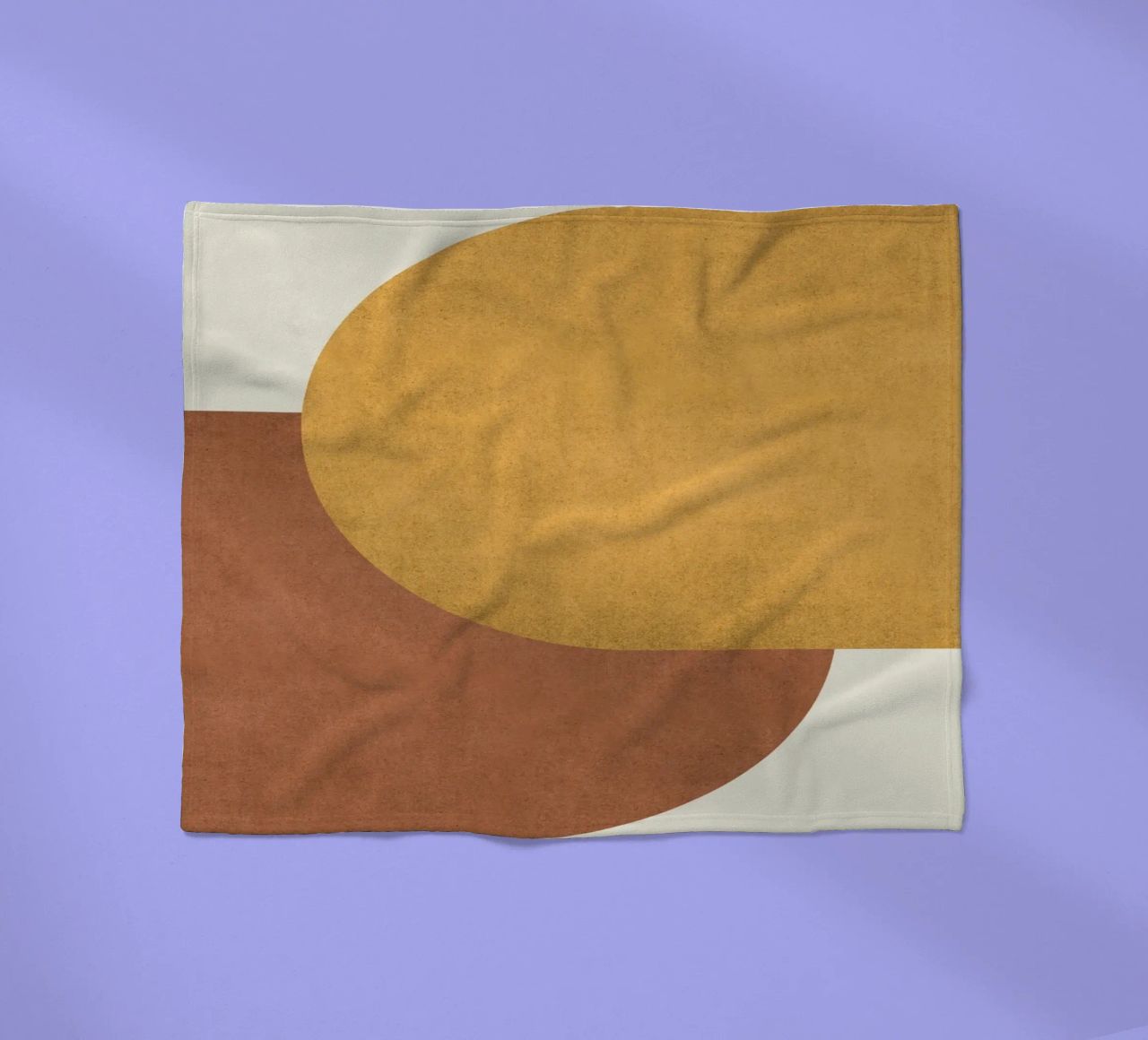 Halfmoon Colorblock - Oro Marrone coperta in pile da MoonlightPrint