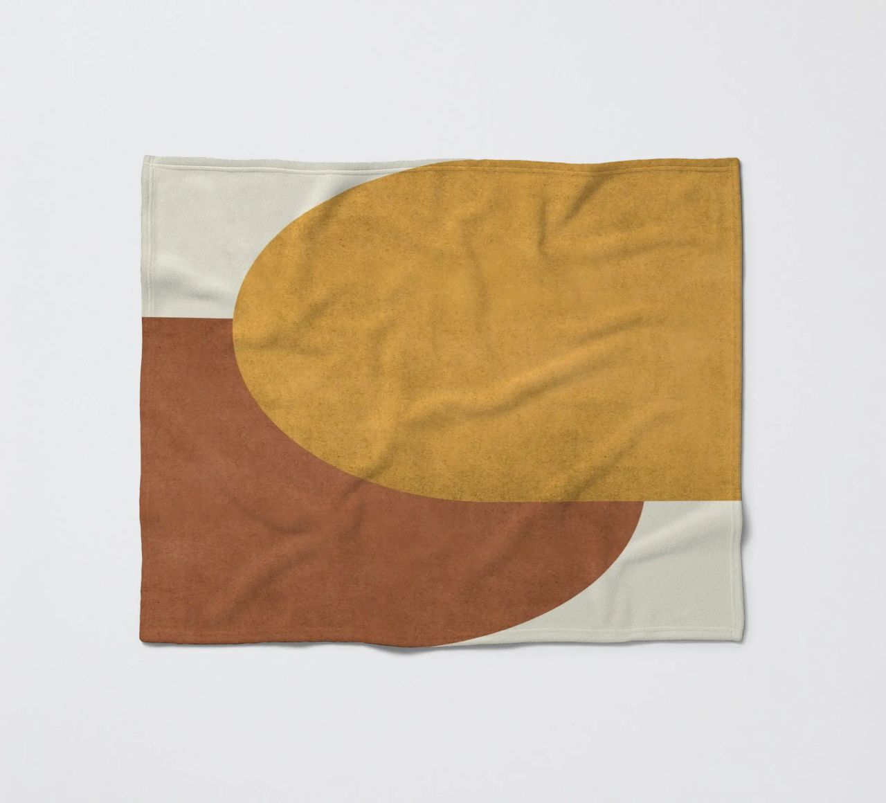 Halfmoon Colorblock - Oro Marrone coperta in pile da MoonlightPrint