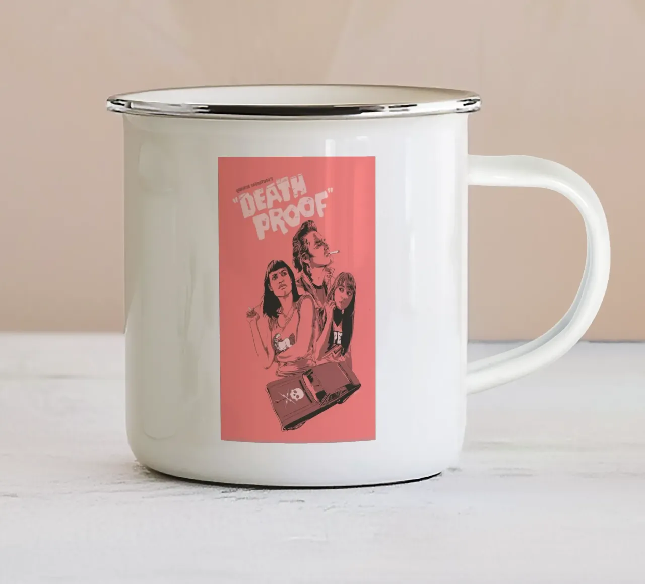 PROVA DI MORTE tazza in smalto da Cranio Dsgn