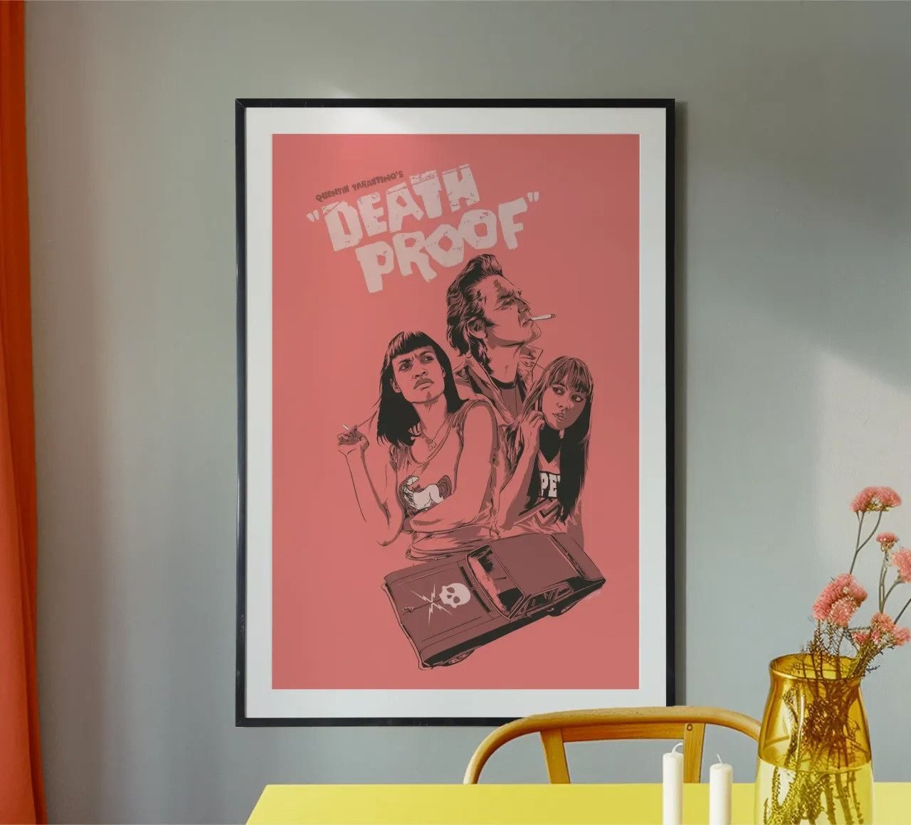 PROVA DI MORTE poster con telaio in legno da Cranio Dsgn