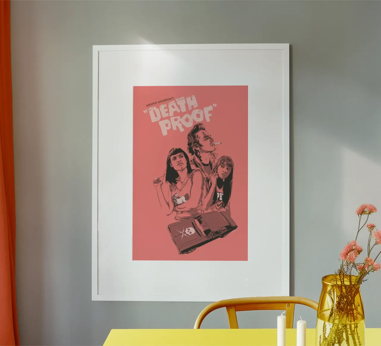 PROVA DI MORTE poster con telaio in legno da Cranio Dsgn
