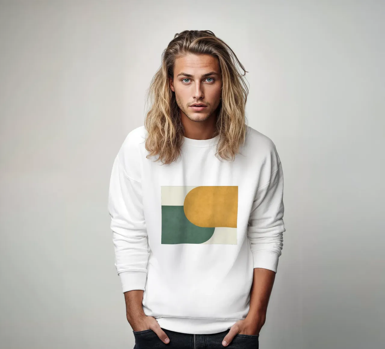 Media luna Colorblock sudadera de MoonlightPrint