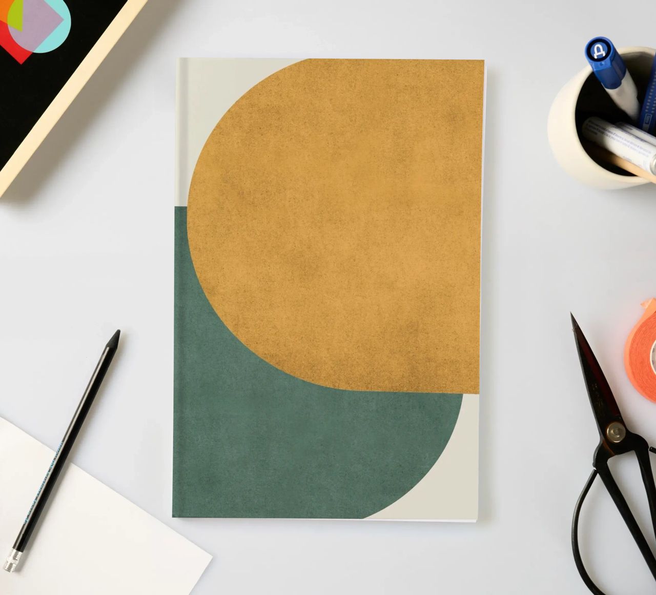 Halfmoon Colorblock notebook by MoonlightPrint