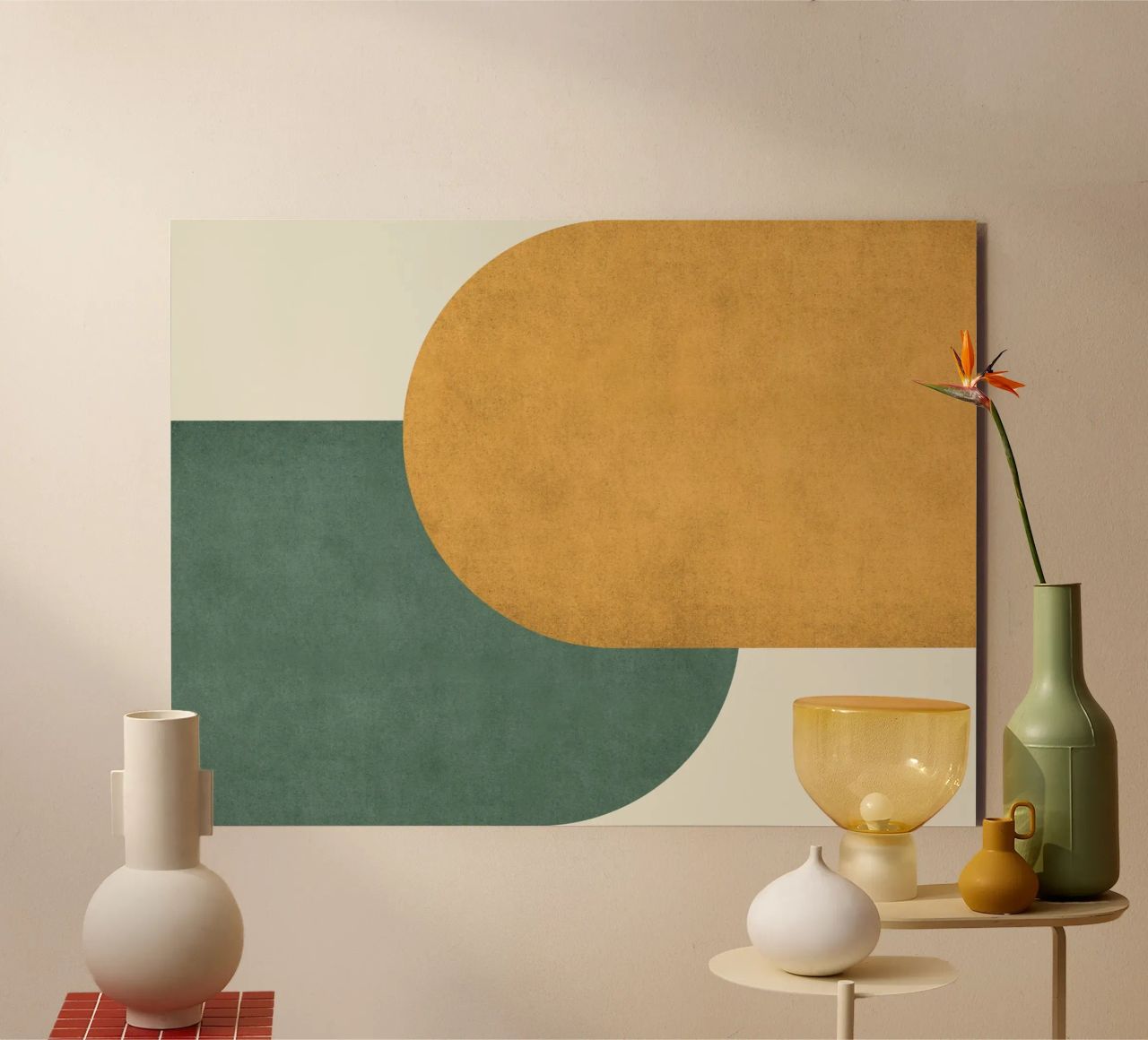 Halfmoon Colorblock alluminio dibond da MoonlightPrint