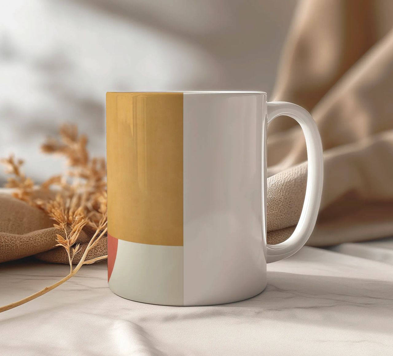 Halfmoon Colorblock - Oro Rosa tazza in ceramica da MoonlightPrint