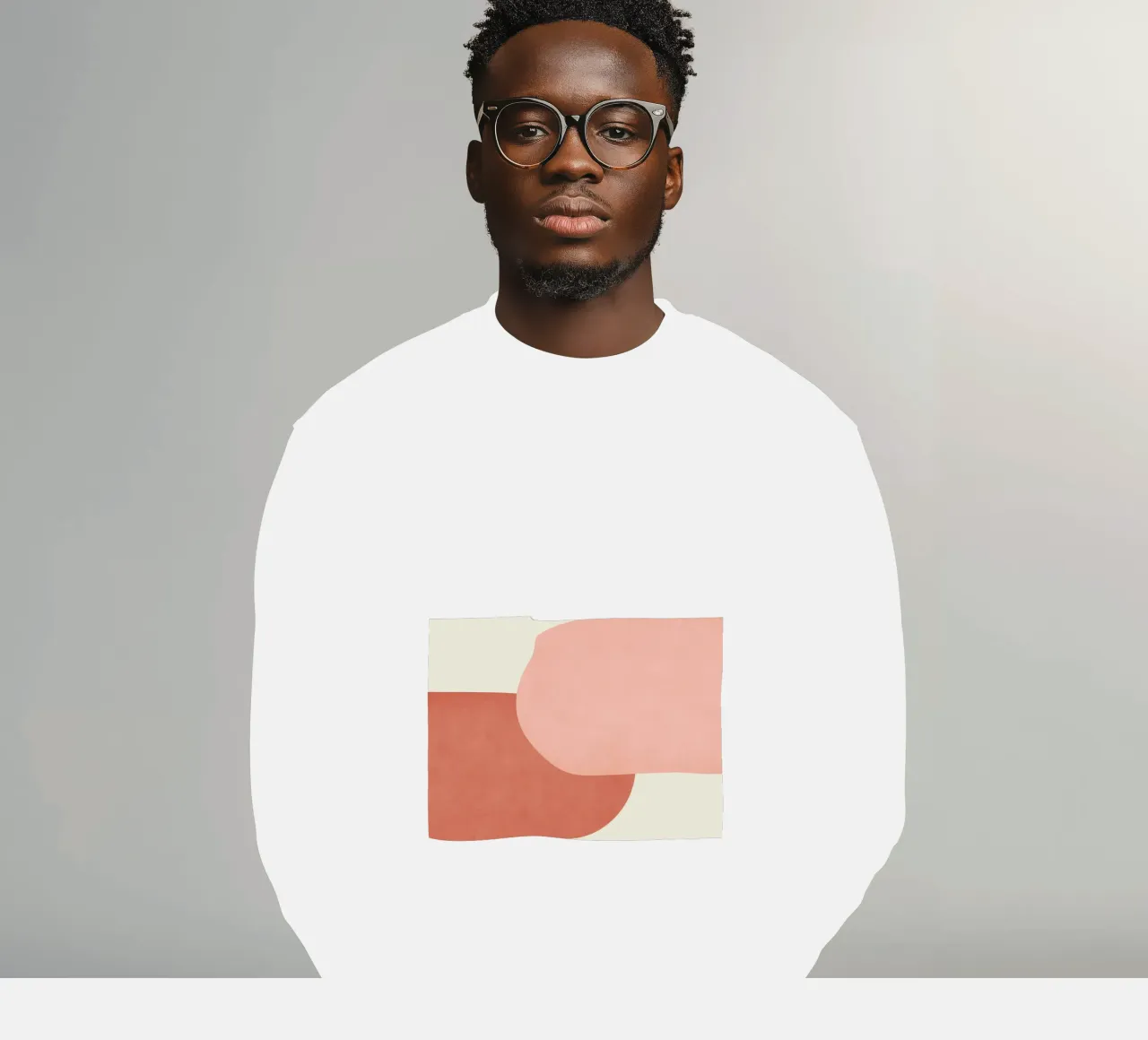 Halfmoon Colorblock - Rosa Arancione felpa da MoonlightPrint