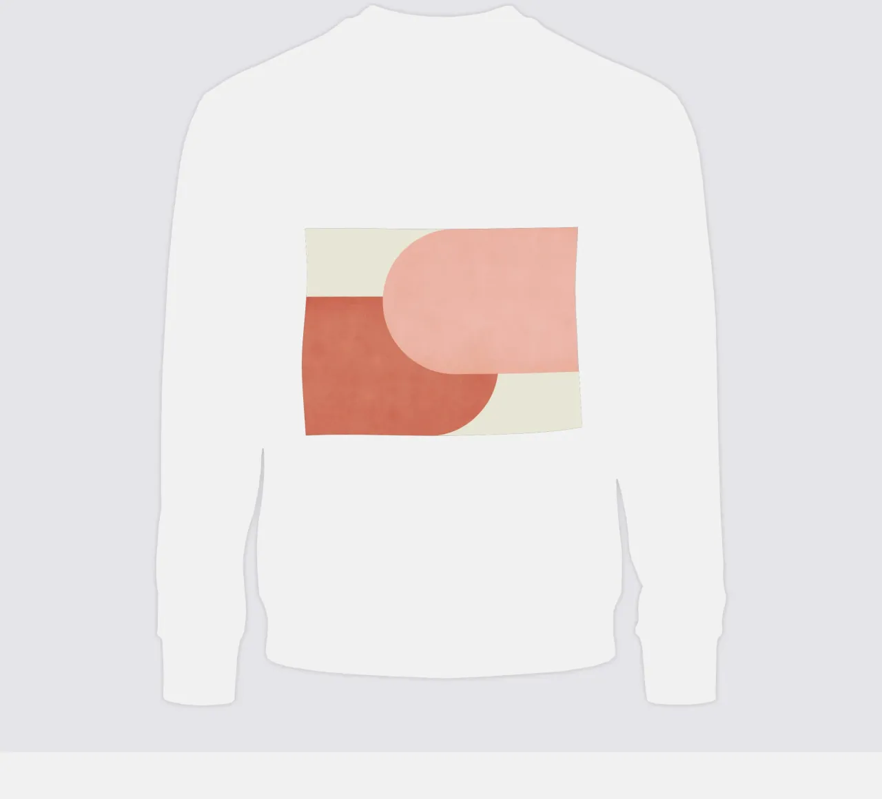 Halfmoon Colorblock - Rosa Arancione felpa da MoonlightPrint