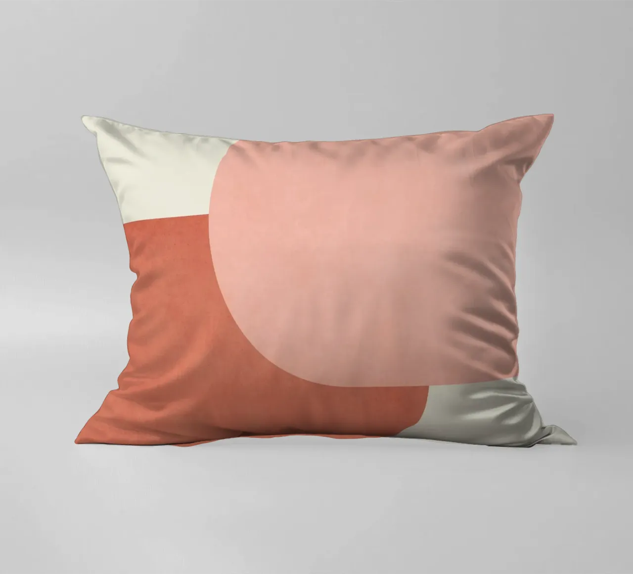 Halfmoon Colorblock - Rosa Arancione cuscino da MoonlightPrint