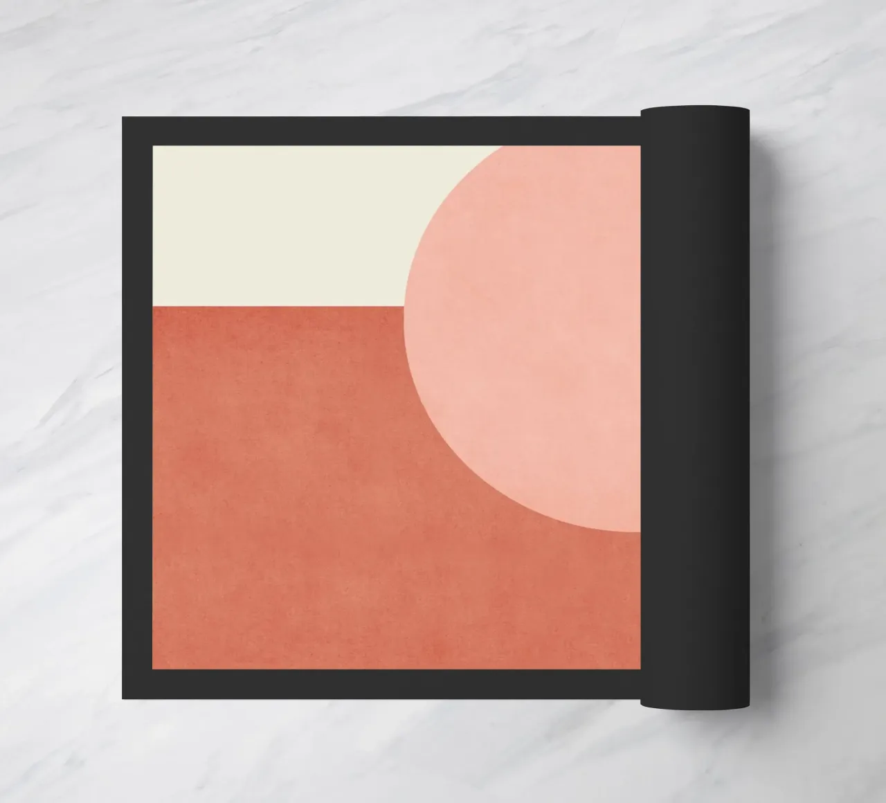 Halfmoon Colorblock - Rosa Arancione zerbino da MoonlightPrint