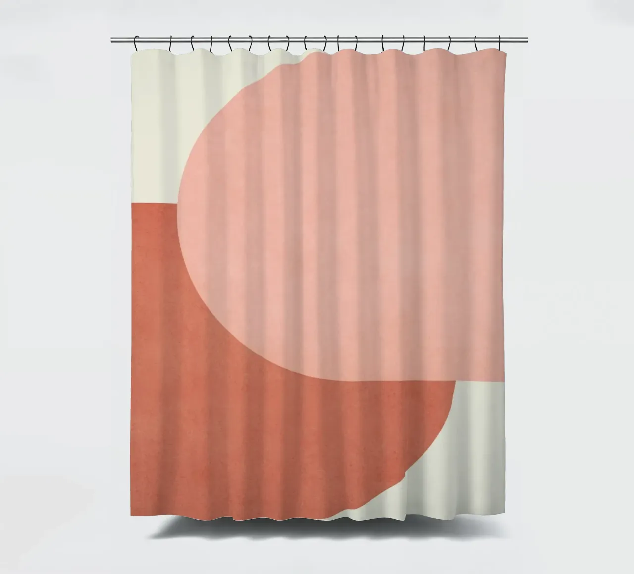 Halfmoon Colorblock - Rosa Arancione tenda da doccia da MoonlightPrint