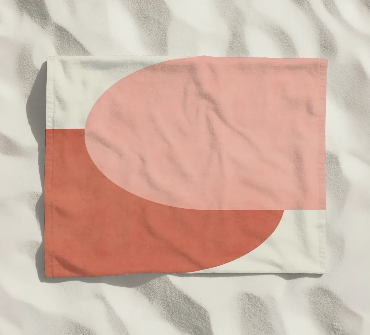 Halfmoon Colorblock - Rosa Arancione telo mare da MoonlightPrint