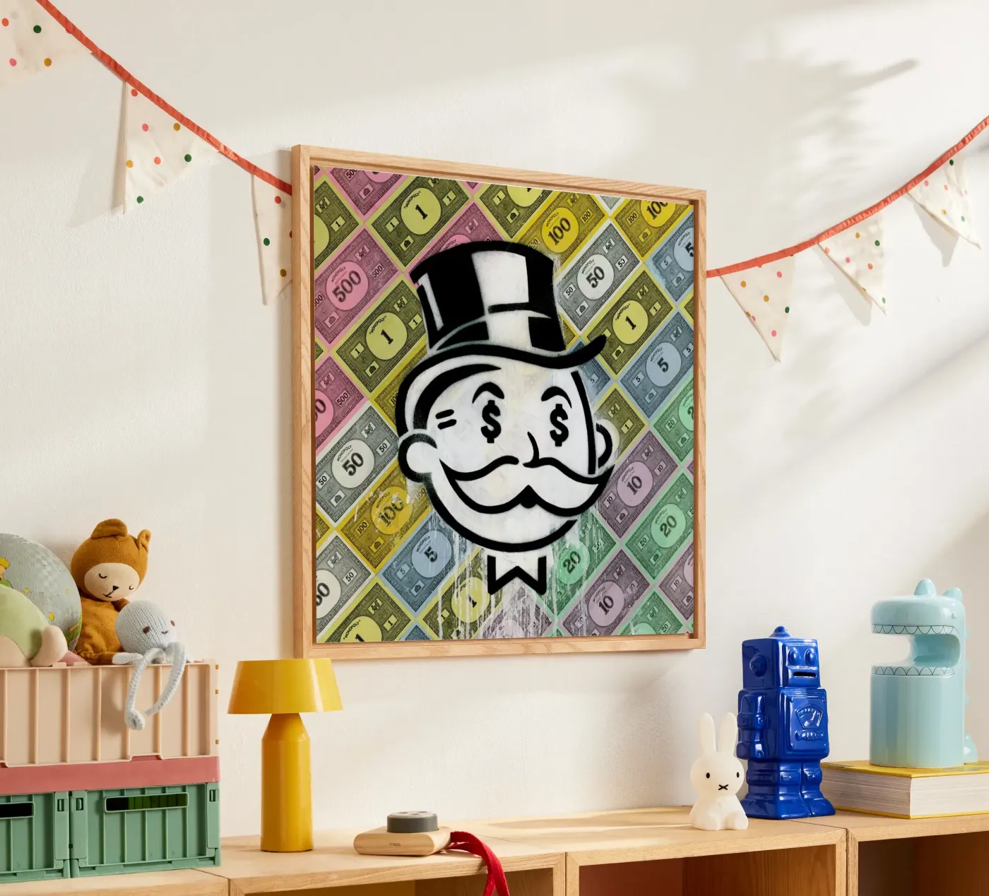 Another Day, Another Dollar acrylic glass by Famous When Dead