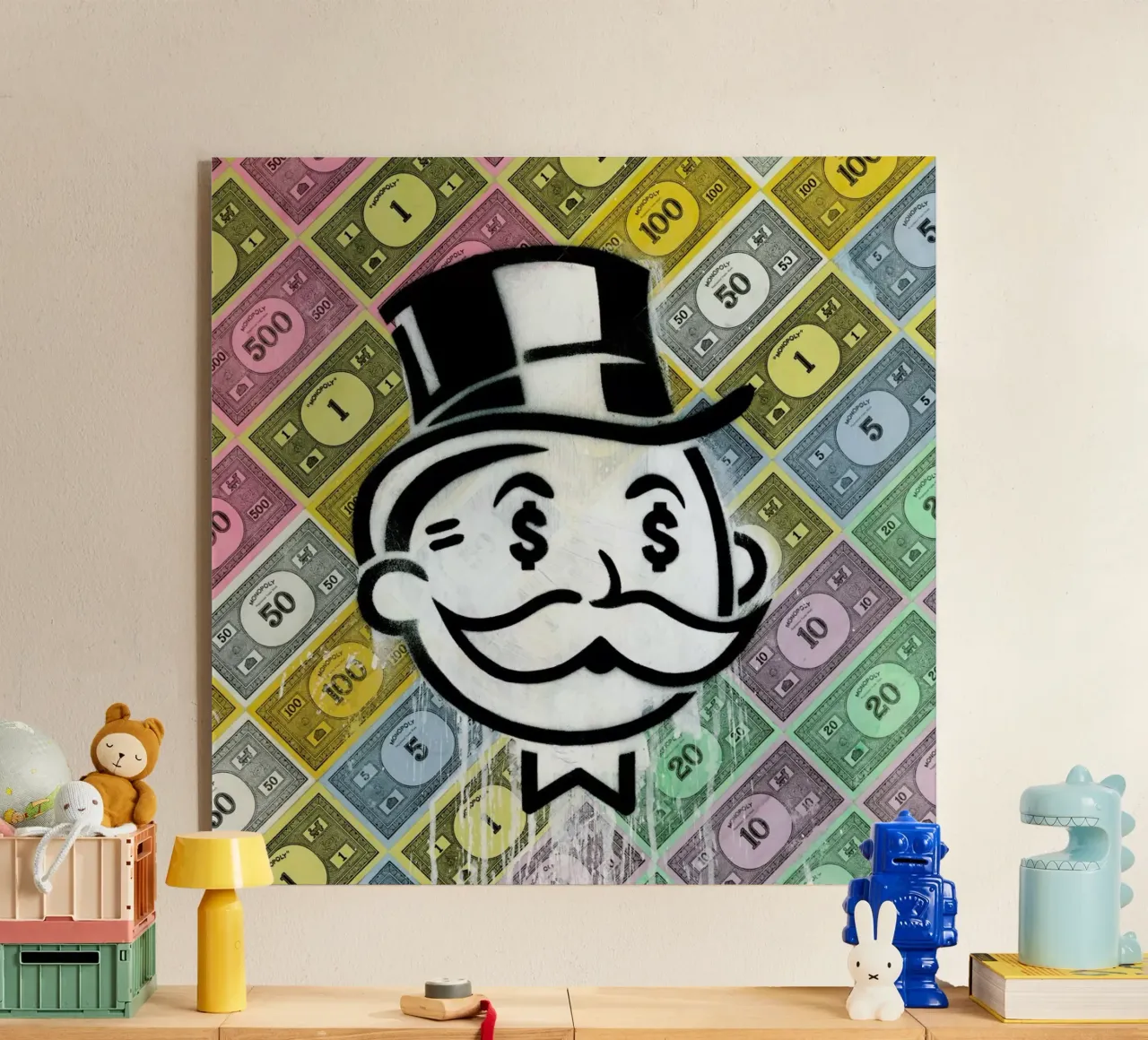 Another Day, Another Dollar plexiglass da Famous When Dead