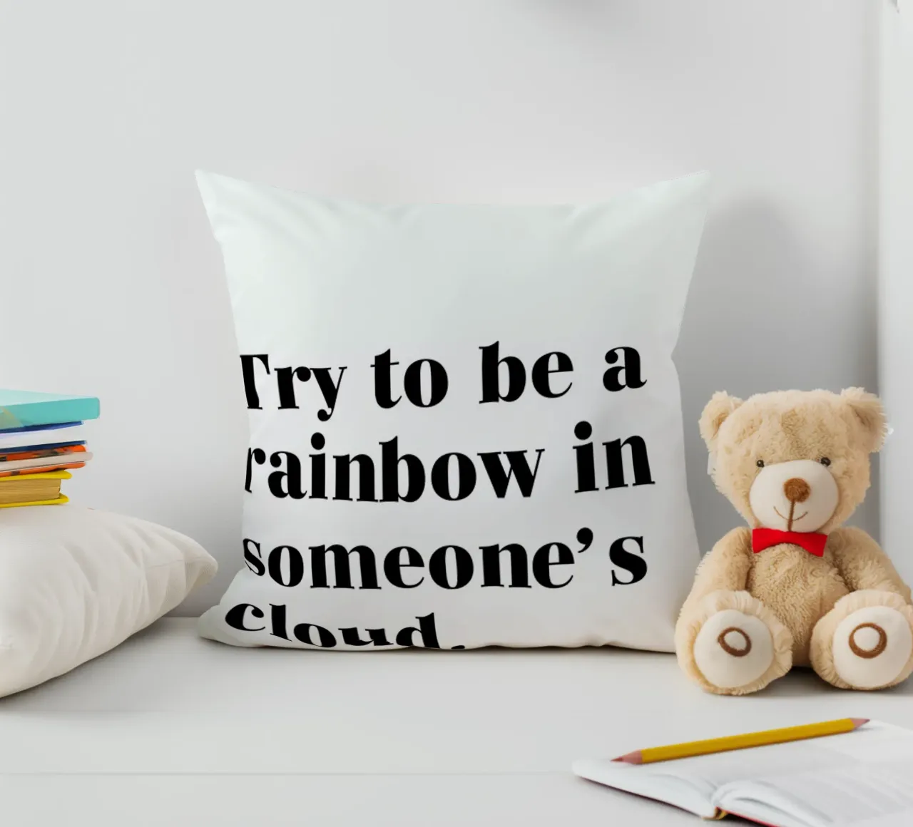 Rainbow cuscino da typed