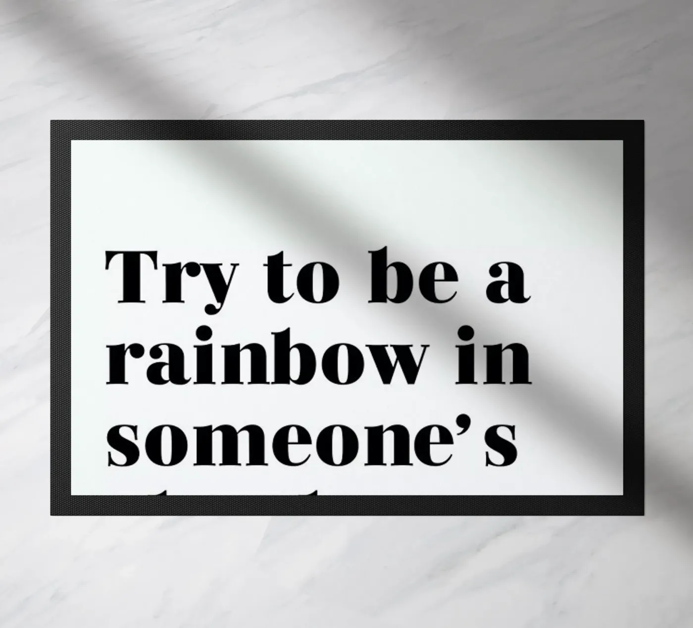 Rainbow doormat by typed