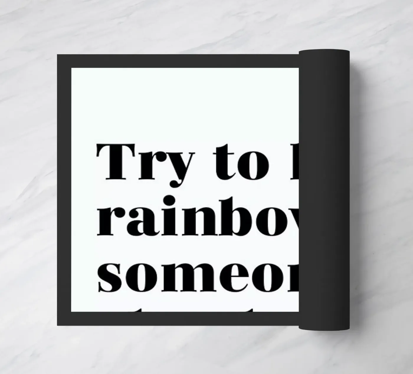 Rainbow doormat by typed