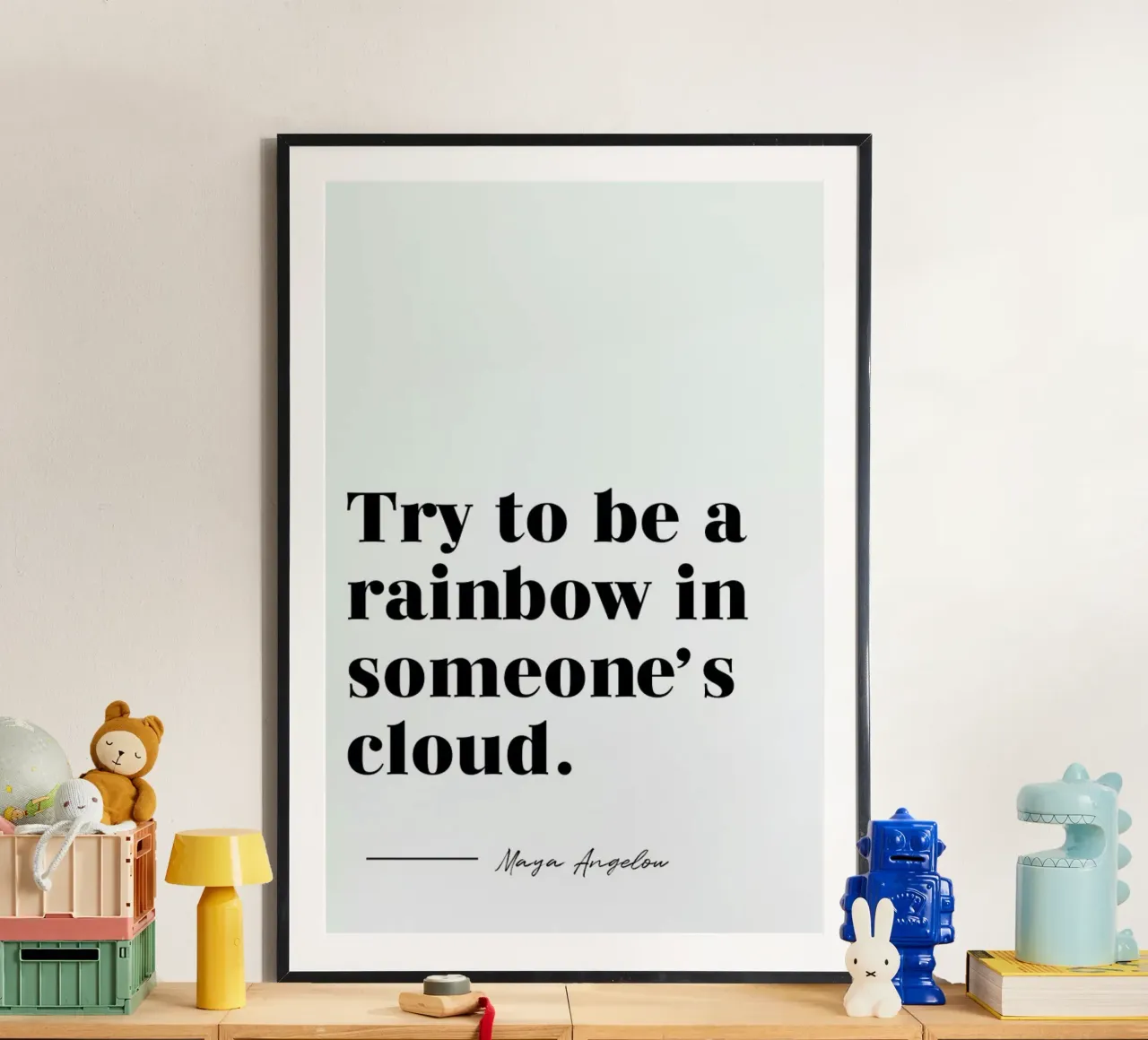 Rainbow poster da typed