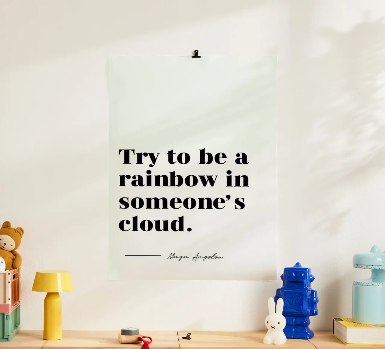 Rainbow poster da typed