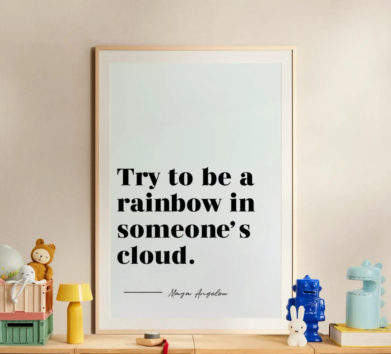 Rainbow poster da typed