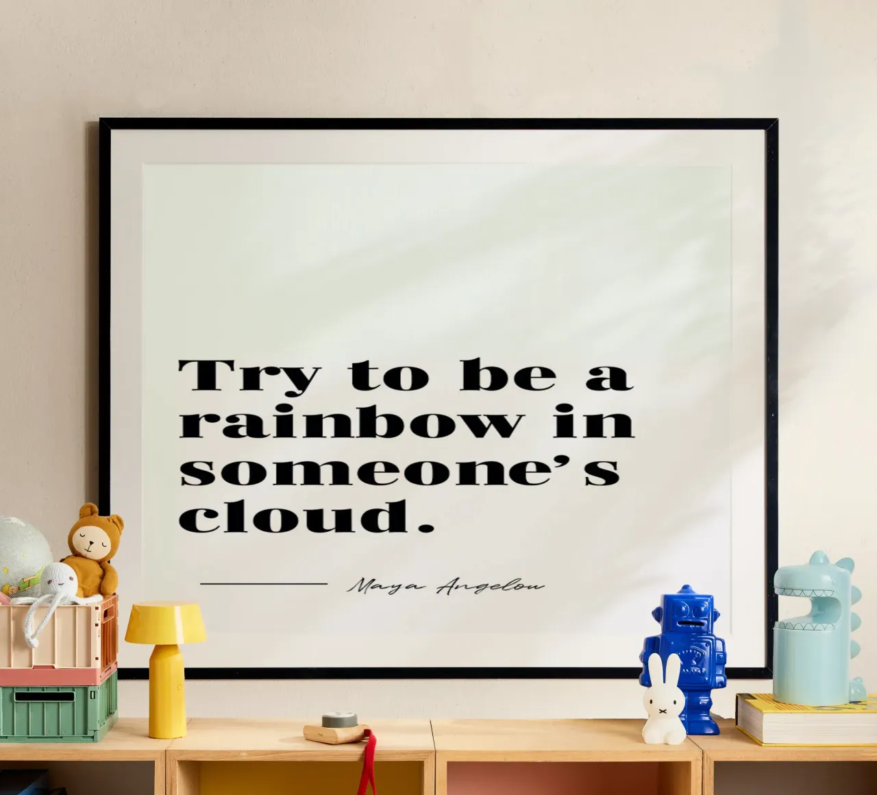 Rainbow poster da typed