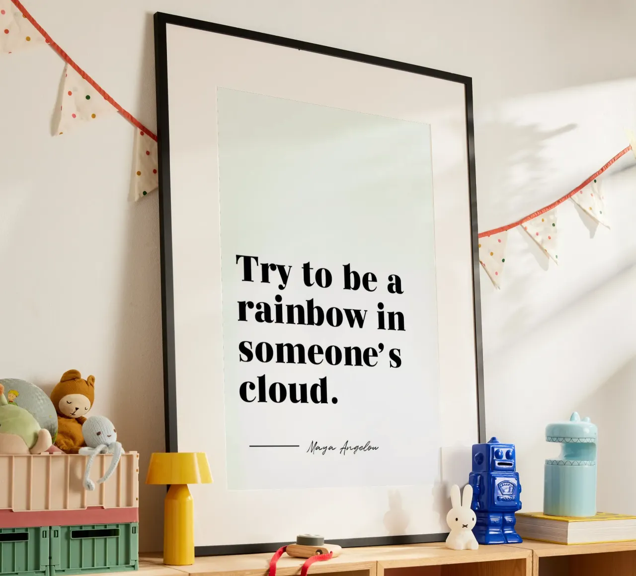 Rainbow poster da typed