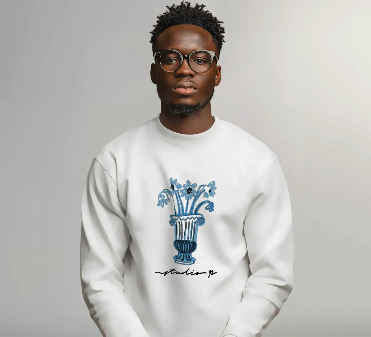 Blue Mood Botanical Studio 92 felpa da Studio Mooodz