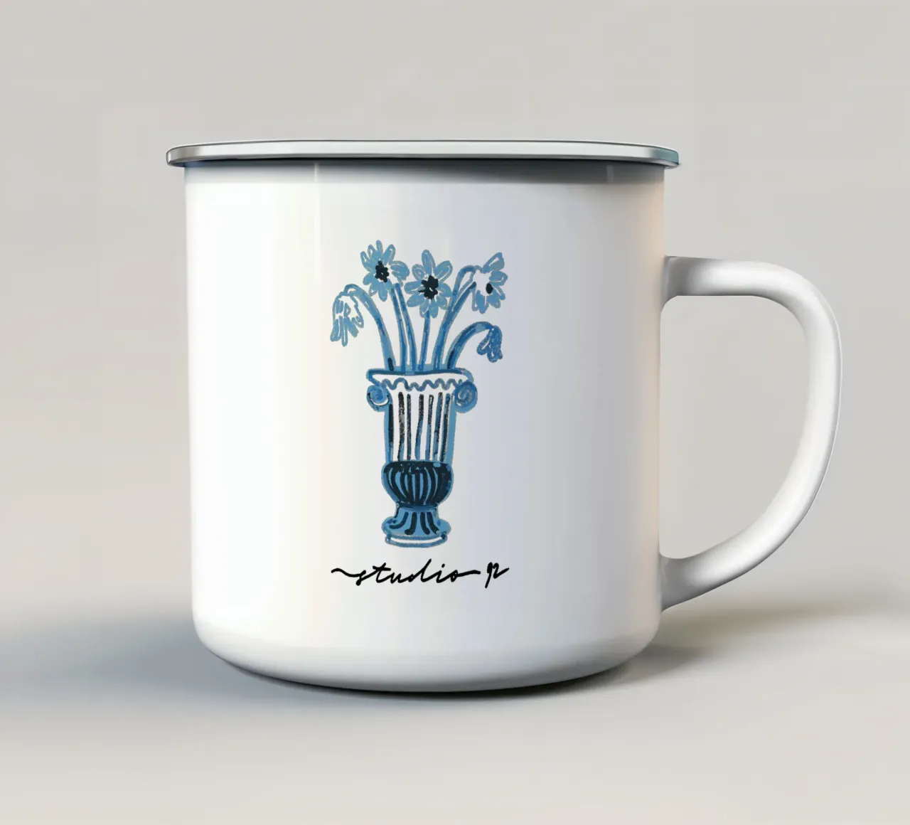 Blue Mood Botanical Studio 92 tazza in smalto da Studio Mooodz