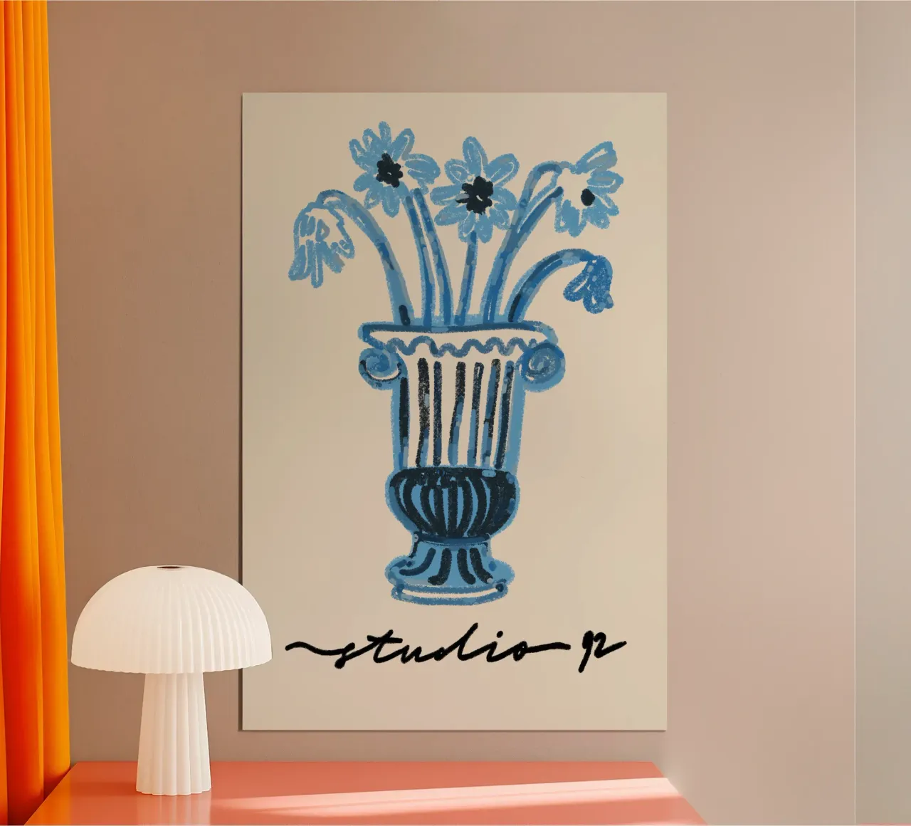 Blue Mood Botanical Studio 92 poster da Studio Mooodz