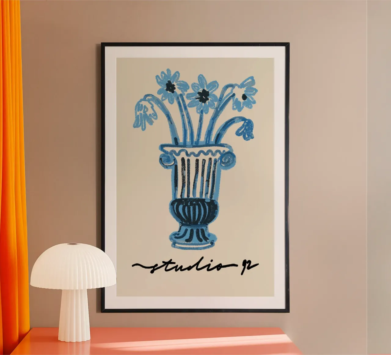 Blue Mood Botanical Studio 92 poster da Studio Mooodz