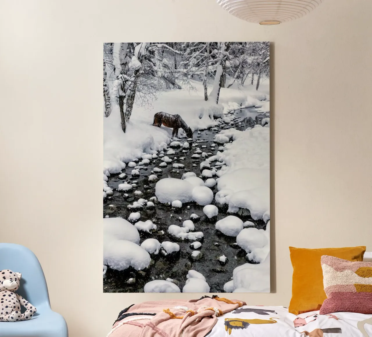 Drinking in Snow - Hua Zhu tela da Pictufy