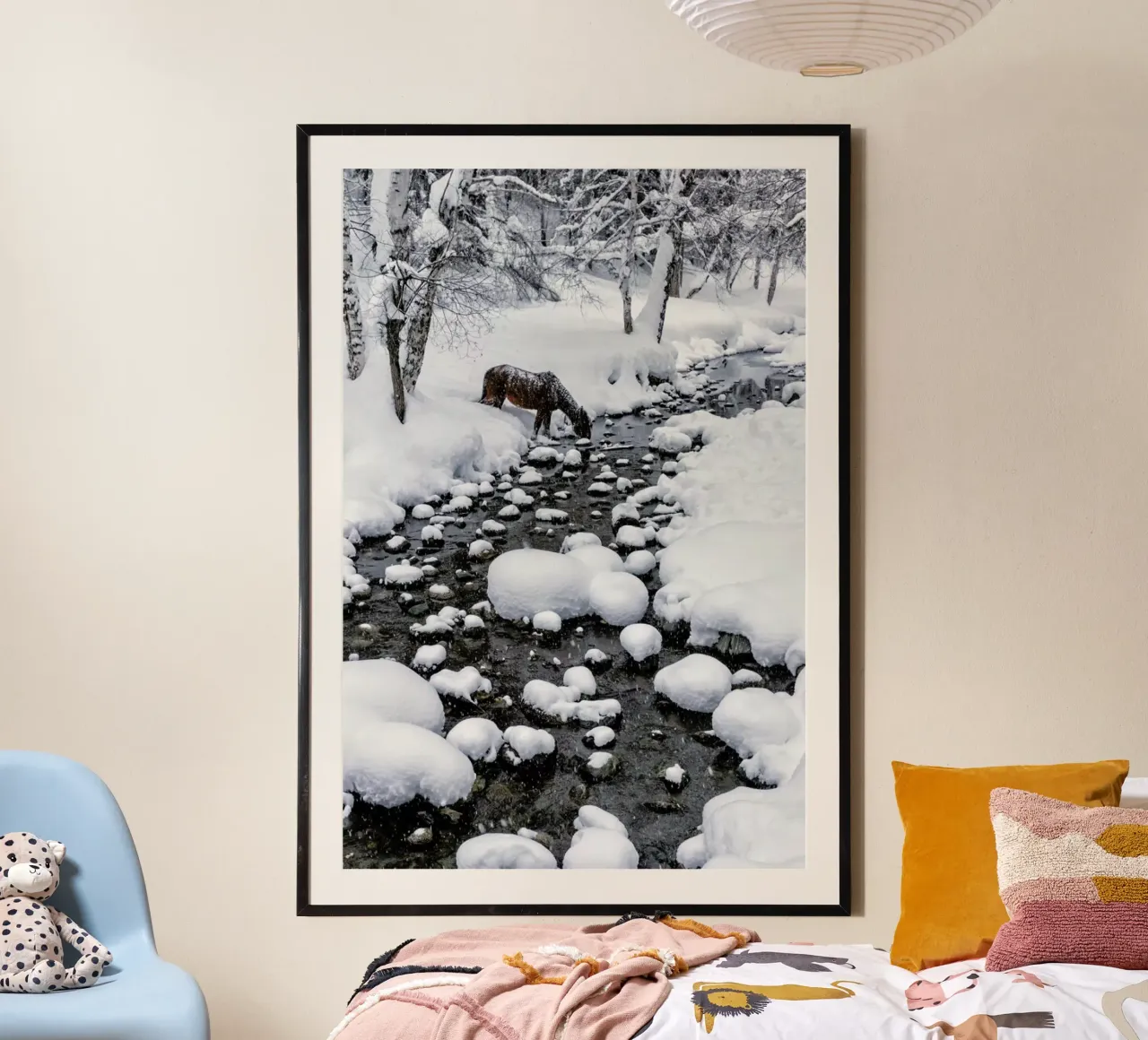 Drinking in Snow - Hua Zhu carta hahnemühle da Pictufy