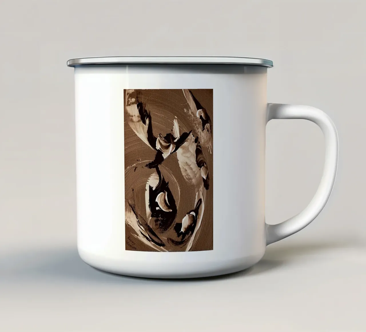 SEPIA 43 tazza in smalto da Thierry Vobmann Abstract painting