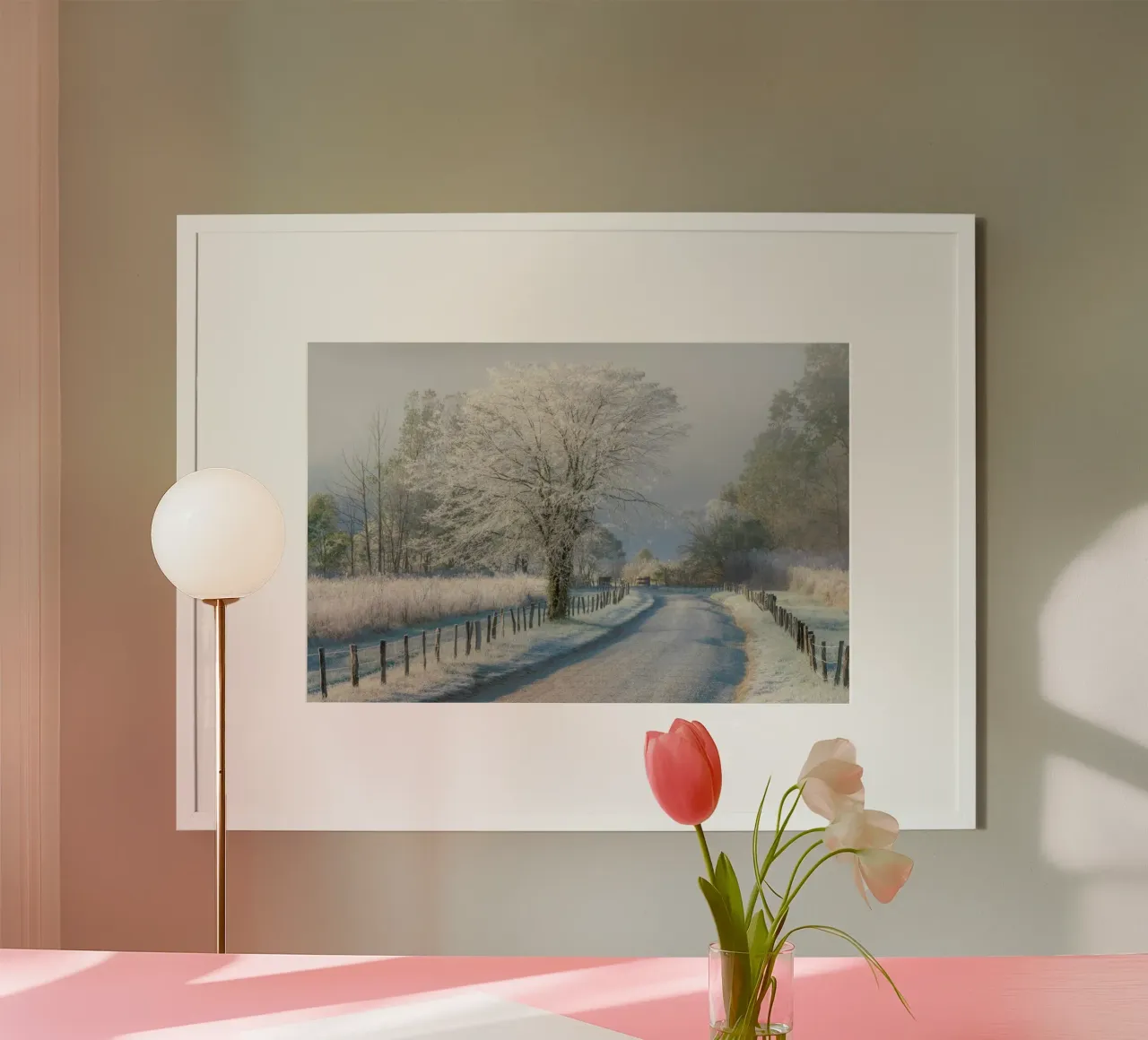 A Frosty Morning - Chris Moore poster con telaio in alluminio da Pictufy