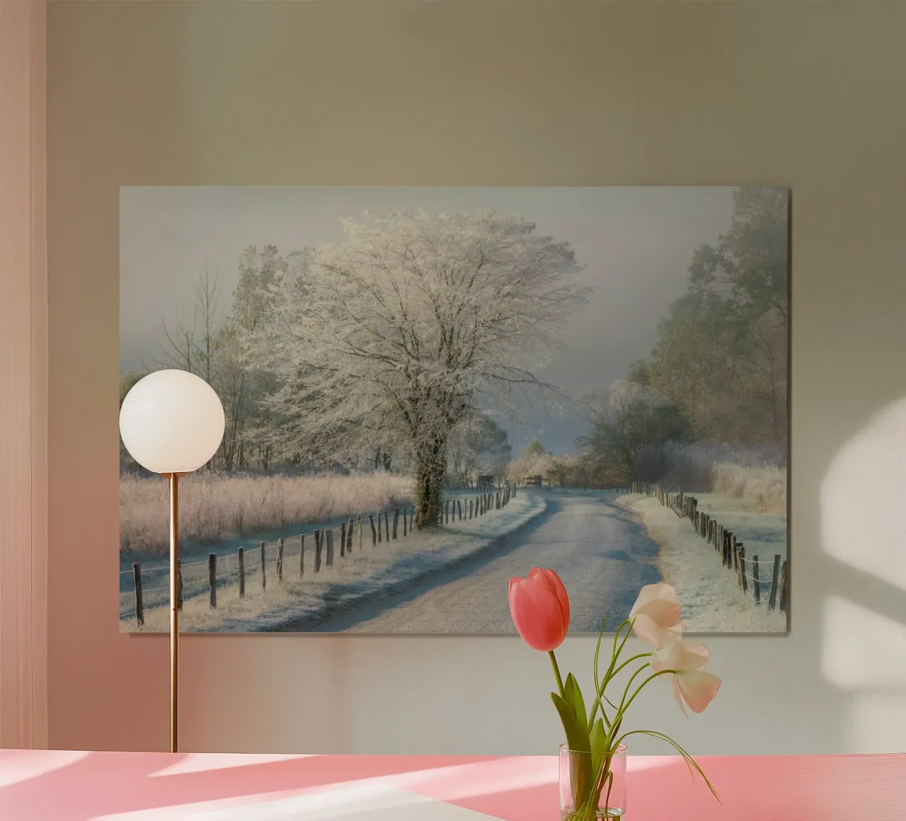 A Frosty Morning - Chris Moore poster con telaio in alluminio da Pictufy