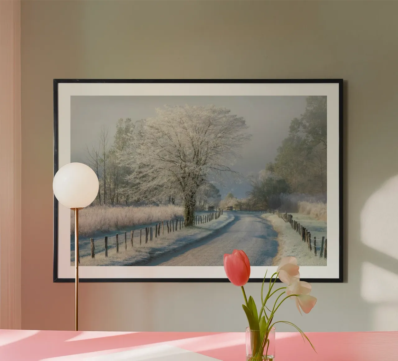 A Frosty Morning - Chris Moore poster con telaio in alluminio da Pictufy