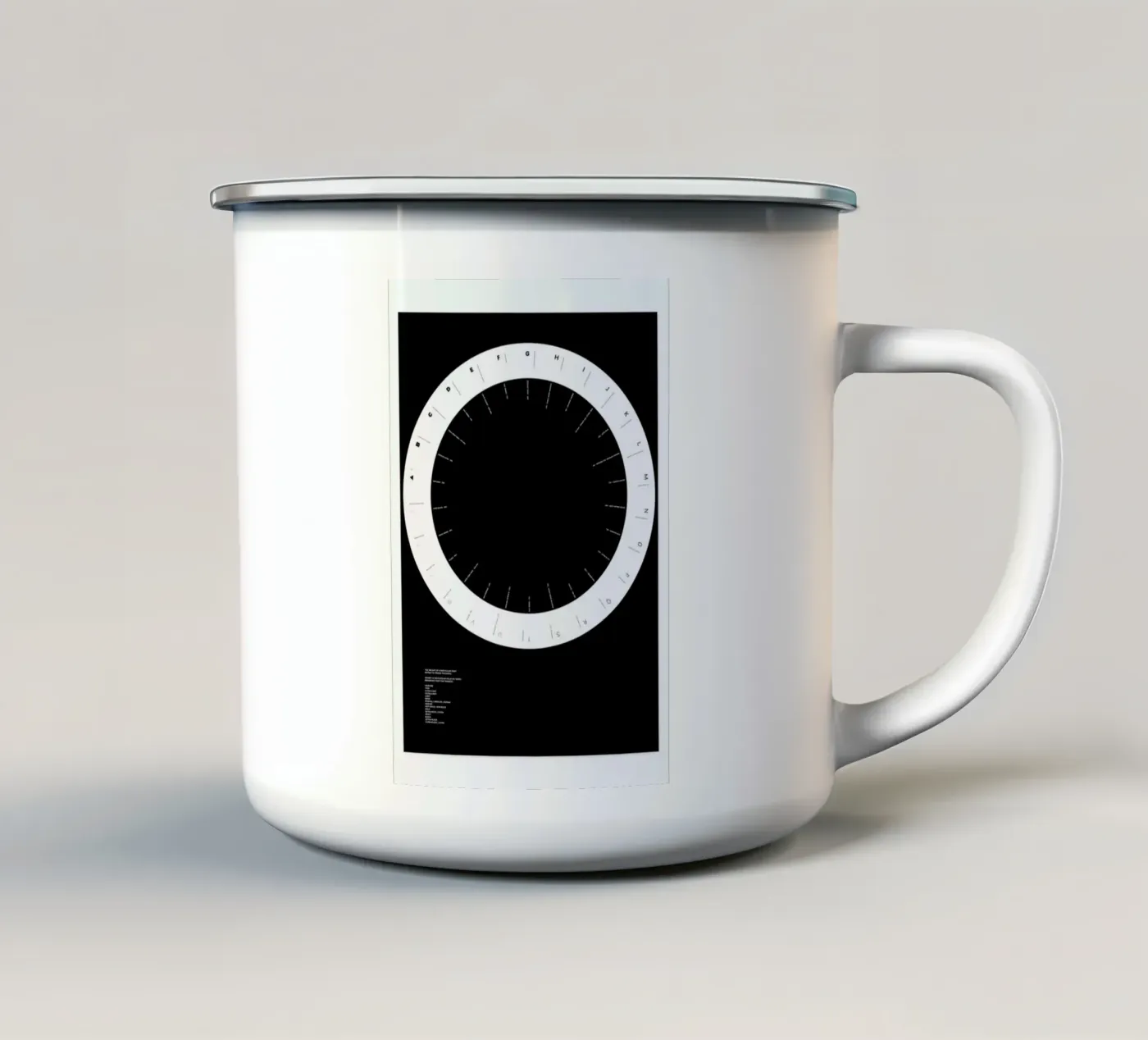 Width Classification mug en émail de Marcin Plonka